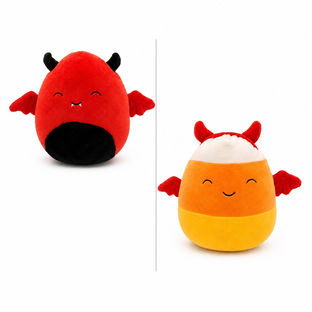 Squishmallows Flip A Mallows Dante Carah 8" Halloween Devil Candy Corn NWT